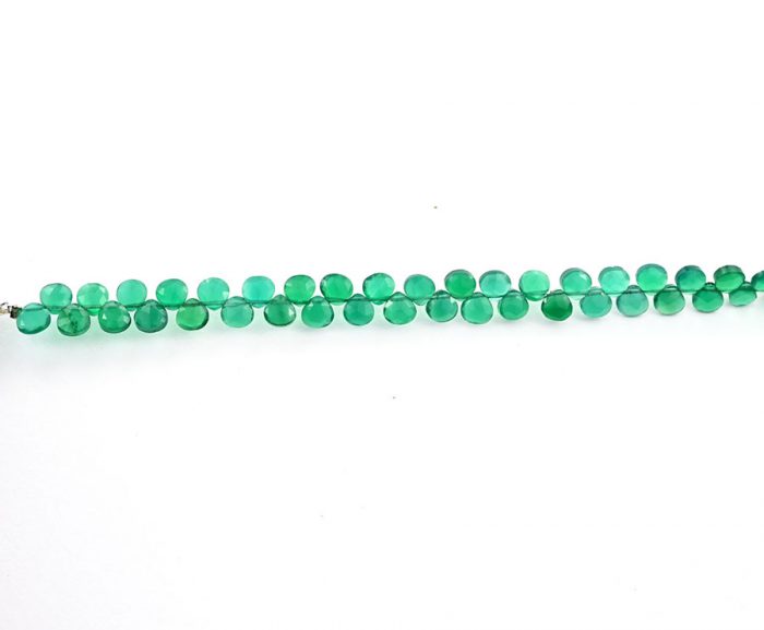 Green Onyx 5mm Faceted Heart (Calibrated)