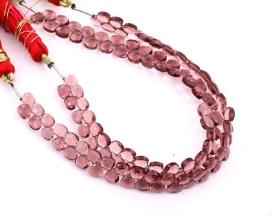 Red QTZ. 5mm Faceted Heart (Calibrated)