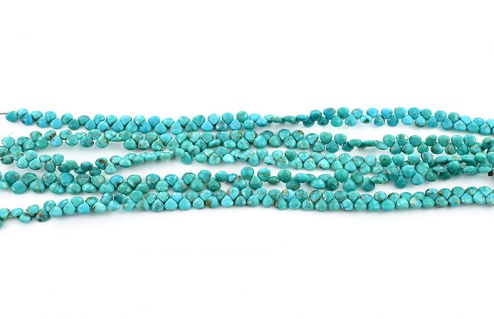Turquoise 5mm Faceted Heart (Calibrated)
