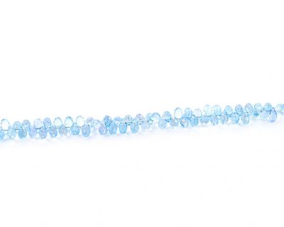 Blue Topaz 3X5mm Faceted Tear Drops (Calibrated)