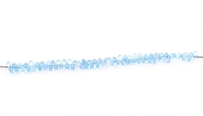 Blue Topaz 3X5mm Faceted Tear Drops (Calibrated)