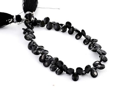 Black Spinal 5X7mm Faceted Pear(Calibrated)
