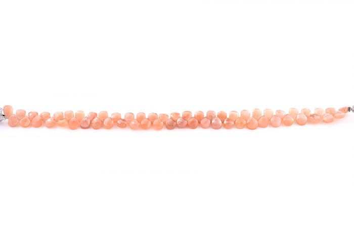 Peach Moonstone 5X7mm Faceted Pear(Calibrated)