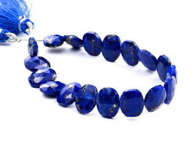 Lapis Lazuli 10X13mm Faceted Oval Faceted (Center Drill)
