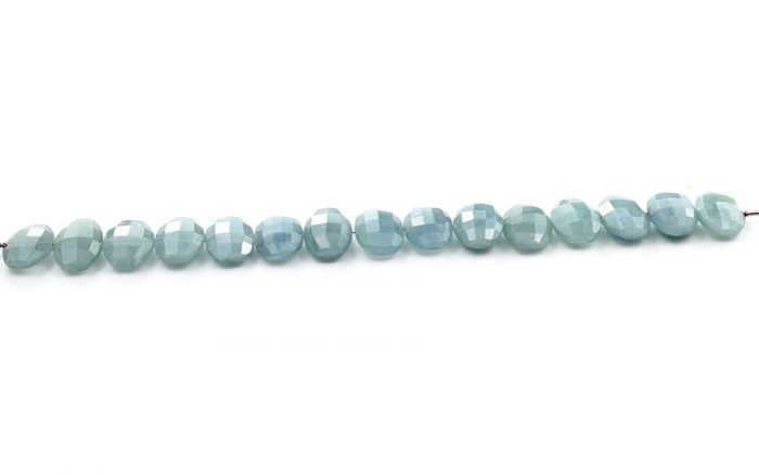 Milky Aquamarine 10X13mm Faceted Oval Faceted (Center Drill)