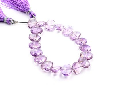 Pink Amethyst 10X13mm Faceted Oval Faceted (Center Drill)