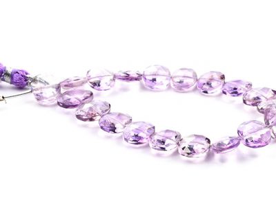 Pink Amethyst 10X13mm Faceted Oval Faceted (Center Drill)