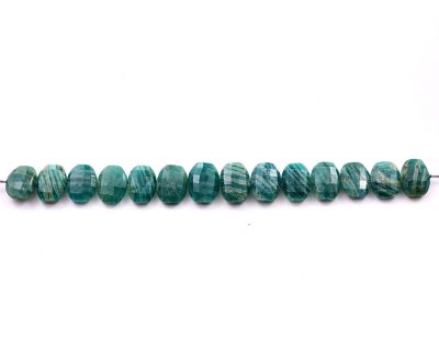 Russian Amazonite 10X13mm Faceted Oval Faceted (Center Drill)