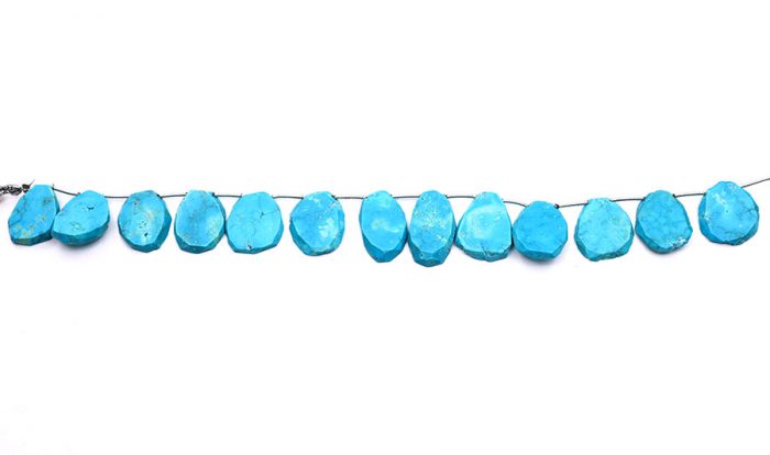 Natural  Turquoise 10-18mm Organic Cut Slice