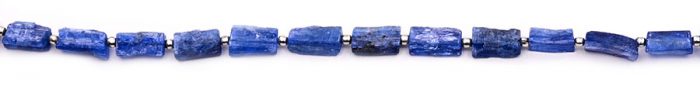 Blue Kynite 6x12mm Organic Cut Raw Uncut Rectangle