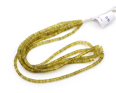 Sapphire Apple Green 3-5mm Faceted Heishi
