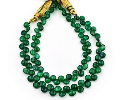 Natural Emerald   7mm Smooth Heart