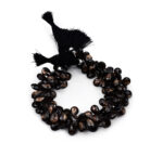 Brown Sapphire 8x11mm Faceted Pear - Image 3