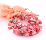 Rhodochrosite 9x15mm Faceted Pyramid