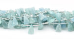 Milky Aquamarine 9x15mm Faceted Pyramid - Image 2