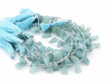Milky Aquamarine 9x15mm Faceted Pyramid