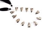 Pyrite 9x15mm Faceted Pyramid - Image 2