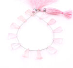 Rose Quartz 9x15mm Faceted Pyramid - Image 2