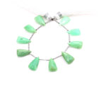Chrysoprase 9x15mm Faceted Pyramid