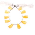 Yellow Quartz 9x15mm Faceted Pyramid