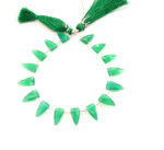 Green Onyx 7x13mm Faceted Arrowhead - Image 2