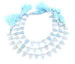 Milky Aquamarine 7x13mm Faceted Arrowhead