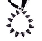 Black Onyx 9x15mm Faceted Arrowhead - Image 2