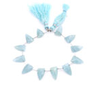 Milky Aquamarine 9x15mm Faceted Arrowhead - Image 2