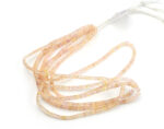 Sapphire Light Peach 3-5mm Faceted Heishi