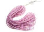 Sapphire Light Pink 3-5mm Faceted Heishi