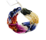 Multi Sapphire  3mm Faceted Rondelle