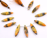 Bumble Bee Jasper 11x40mm Faceted Marquise - Image 4