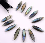 Labradorite 11x40mm Faceted Marquise - Image 3