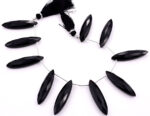 Black Onyx 11x40mm Faceted Marquise - Image 3