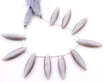Gray Moonstone 11x40mm Faceted Marquise - Image 3