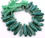Russian Amazonite 10x40mm Faceted Pear