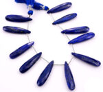 Lapis Lazuli 10x40mm Faceted Pear - Image 2