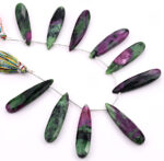 Ruby Zoisite 10x40mm Faceted Pear - Image 3