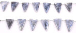 Gray Sliverite 22x34mm Faceted Triangle - Image 2