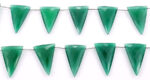 Green Onyx 22x34mm Faceted Triangle - Image 2