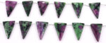 Ruby Zoisite 22x34mm Faceted Triangle - Image 2