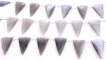Gray Moonstone 22x34mm Faceted Triangle - Image 2