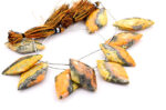 Bumble Bee Jasper 24x44mm Faceted Diamond Cut