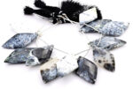 Dendrite opal 24x44mm Faceted Diamond Cut