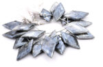 Gray Silverite 24x44mm Faceted Diamond Cut