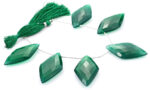 Green Onyx 24x44mm Faceted Diamond Cut - Image 2