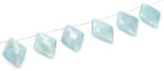 Milky Aquamarine 24x44mm Faceted Diamond Cut - Image 3