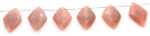 Peach Moonstone 24x44mm Faceted Diamond Cut - Image 3