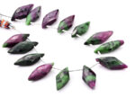 Ruby-Ziosite 10x25mm Faceted Diamond Cut (Small) - Image 2