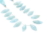 Milky Aquamarine 10x25mm Faceted Diamond Cut (Small)